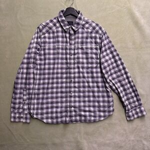 PrAna Mens Multicolored Long Sleeve Button Front Shirt Size Large